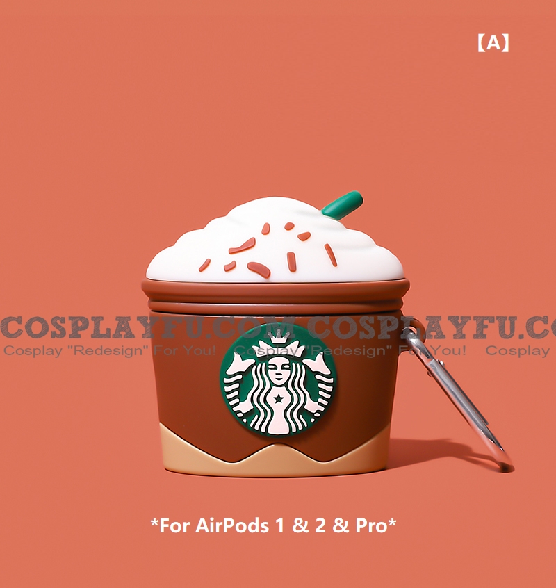 Cute Starbucks Coffee Latte Frap Frappuccino | Airpod Case | Silicone Case for Apple AirPods 1, 2, Pro